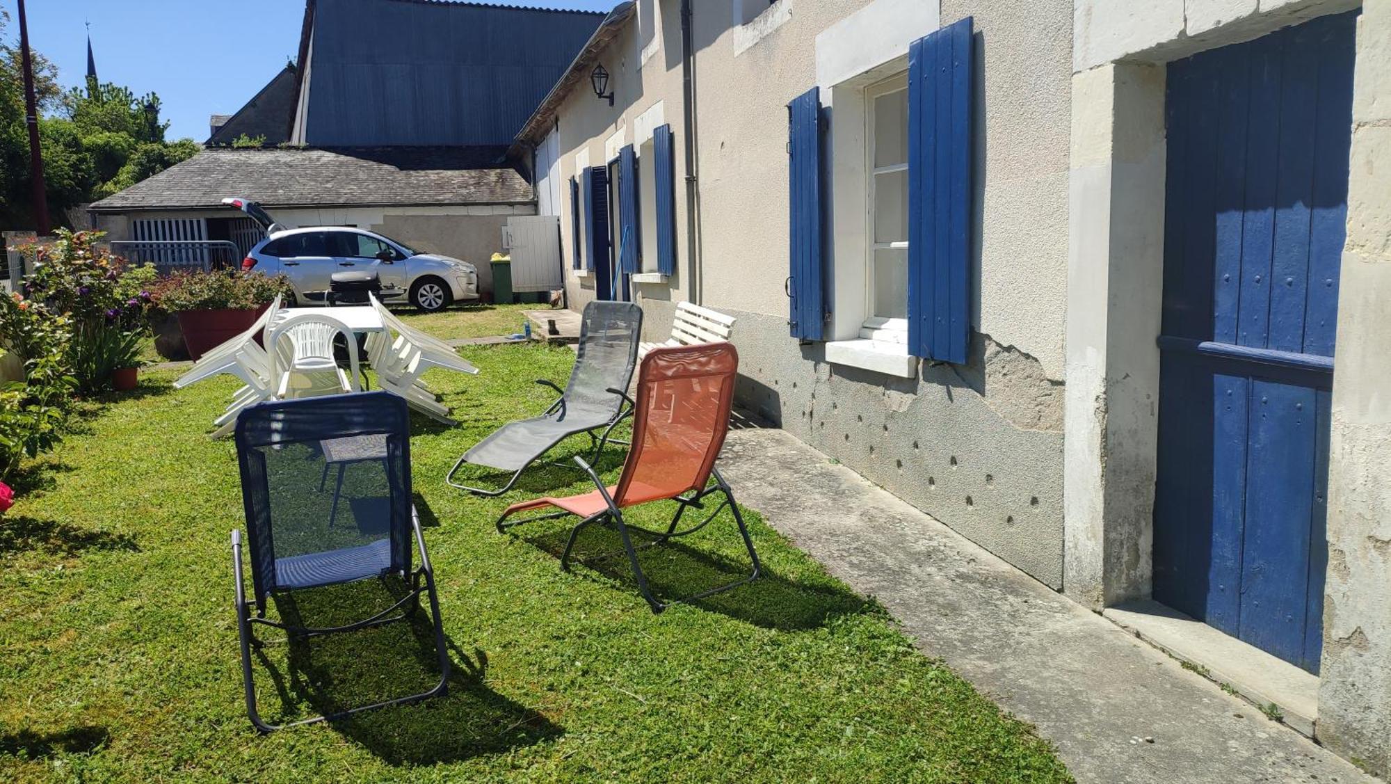 Maison Plain Pied, 2 Chambres, Longere Typique , Fraiche, Dans Bourg Avec Tous Commerces Lucay-le-Male Luaran gambar
